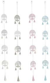 Κρεμαστή διακόσμηση DKD Home Decor Δέντρο Λευκό (4 Μονάδες)