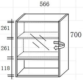 Καθρέπτης μπάνιου VERA 60 Λευκό - Sonoma 53x67 εκ. 53x8x67 εκ.