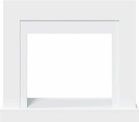 vidaXL Πλαίσιο Τζακιού Λευκό 100x30x87,5 εκ. από Επεξ. Ξύλο