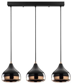 Ceiling lamp three-light Elprecious E27 black-bronze 67x17x110cm 67x17x110 εκ.