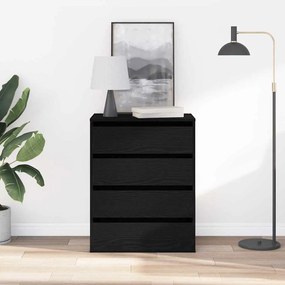 vidaXL Ντουλάπι με Συρτάρια Μαύρο 60 x 41 x 76 εκ. Επεξεργασμένο ξύλο