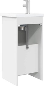 vidaXL Καθρέφτης μπάνιου με νιπτήρα Λευκό 42 x 40 x 84,5 εκ