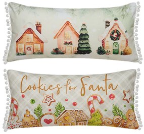 Χριστουγεννιάτικο Μαξιλάρι 2 Όψεων (30x60) Kentia Loft Snow 256