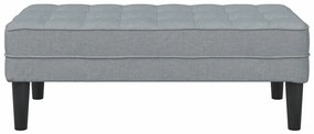 vidaXL Παγκάκι Ανοιχτό Γκρι 113x57x39 εκ. Υφάσμα