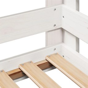 vidaXL Σκελετός Κρεβ. Χωρίς Στρώμα Λευκό 75x190 εκ Μασίφ Πεύκο