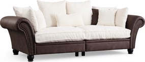 3-Seat Sofa Lawrence Lounge - Brown, White Brown
White