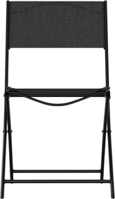 vidaXL Σετ Επίπλων Bistro 3 Τεμαχίων Μαύρο από Ατσάλι