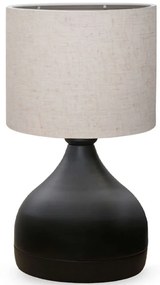 Φωτιστικό Επιτραπέζιο Neil 0123712 18,5x17x32cm 1xE27 15W Cream-Black Megapap Metal, Fabric