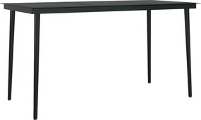 vidaXL Σετ Τραπεζαρίας Κήπου 5 Τεμαχίων Μαύρο