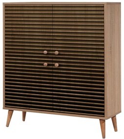 Παπουτσοθήκη - Ντουλάπι Multilux 863SPH3948 95x36x111cm Oak-Black Cipboard,Wood