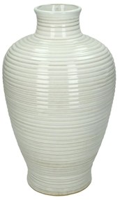 Βάζο ArteLibre Λευκό Πέτρα 18x18x30cm