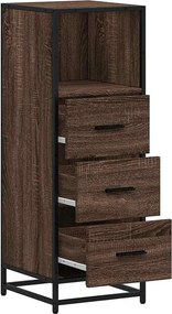 vidaXL Ντουλάπι μπάνιου καφέ δρυς 35x37,5x100 cm