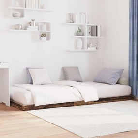 vidaXL Κρεβάτι δαπέδου Παλιό ξύλο 100 x 200 cm Επεξεργασμένο ξύλο