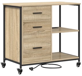vidaXL Γραφείο Ντουλάπι Sonoma Δρυς 76 x 41 x 72 cm Επεξεργασμένο ξύλο
