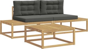 vidaXL Σειρά Καναπέ Εξωτερικού Λευκό 79 x 79 x 37 εκ Πολυεστέρας
