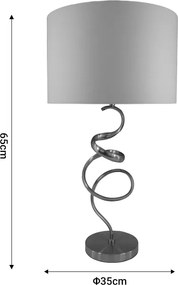 Επιτραπέζιο φωτιστικό Valou Inart Ε27 χρυσό αλουμινίου-λευκό ύφασμα Φ35x65εκ