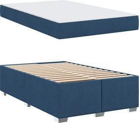 vidaXL Σκελετός Κρεβατιού με στρώμα Μπλε 120 x 200 cm ύφασμα