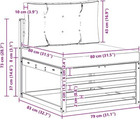 vidaXL Σειρά Καναπέ Εξωτερικού 3 τμχ. Λευκό και Μπεζ