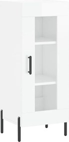 vidaXL Ντουλάπι Γυαλιστερό Λευκό 34,5x34x90 εκ. Επεξεργασμένο Ξύλο