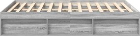 vidaXL Πλαίσιο Κρεβατιού Γκρι Sonoma 140x190 εκ.