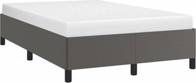 vidaXL Πλαίσιο Κρεβατιού χωρίς στρώμα Γκρι 120x190 εκ.Συνθ. Δέρμα