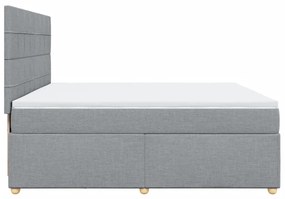 ΚΡΕΒΑΤΙ BOXSPRING ΜΕ ΣΤΡΩΜΑ ΑΝΟΙΧΤΟ ΓΚΡΙ 200X200 ΕΚ. ΥΦΑΣΜΑΤΙΝΟ 3291387