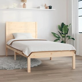 vidaXL Πλαίσιο Κρεβατιού 75 x 190 εκ. από Μασίφ Ξύλο Small Single