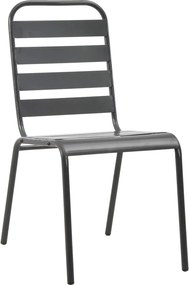 vidaXL Σέτ φαγητού για κήπο 11 pcs Ανθρακί Ατσάλι με Πούδρα