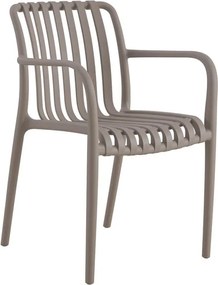 MODA Πολυθρόνα Στοιβαζόμενη PP - UV Protection Απόχρωση Mocha   1τμχ