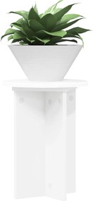 vidaXL Βάση φυτών 2 pcs Λευκό Ø29,5 x 40 εκ. Επεξεργασμένο Ξύλο