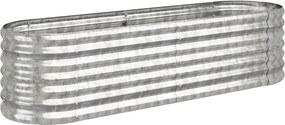 vidaXL Ζαρντινιέρα Ασημί 152x40x36 εκ. Γαλβανισμένος χάλυβας