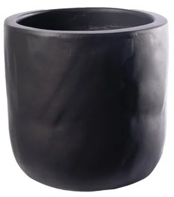 Supergreens Γλάστρα Τσιμεντένια Στρογγυλή "Gaze" Μαύρη 25x25x25 εκ.