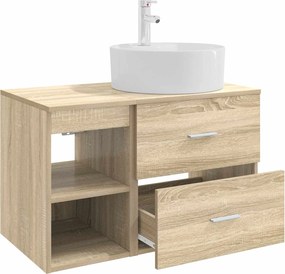 vidaXL Σετ Επίπλων Μπάνιου 2 pcs Sonoma Δρυς Επεξεργασμένο Ξύλο
