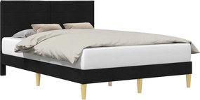 vidaXL Σκελετός Κρεβατιού Μαύρο 160 x 200 cm Ύφασμα