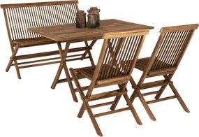 ΣΕΤ ΤΡΑΠΕΖΑΡΙΑΣ ΕΞΩΤ. ΧΩΡΟΥ 4ΤΜΧ KENDALL HM11953 ΜΑΣΙΦ ΞΥΛΟ TEAK ΦΥΣΙΚΟ