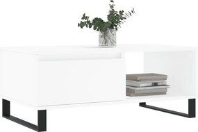 vidaXL Τραπεζάκι Σαλονιού Λευκό 90 x 50 x 36,5 εκ. Επεξεργασμένο Ξύλο