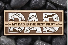 Σετ των 2 Intra απο ξύλο plywood 3mm-4mm πάχος – Εξατομικευμένο δώρο για Dad Δίασταση 20x20 cm INTRAFABR-120642772