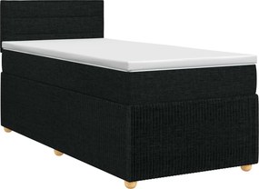 vidaXL Κρεβάτι box spring με στρώμα Μαύρο 100 x 200 cm Ύφασμα