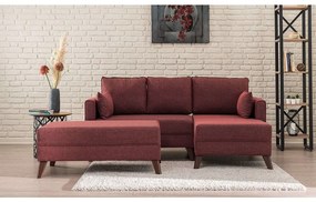 Καναπές - Κρεβάτι Γωνιακός (Δεξιά Γωνία) Bella 825BLC1519 205x140x85cm Claret Red
