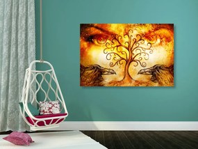 Εικόνα δέντρο της ζωής με κοράκια - 60x40