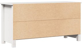 vidaXL Έπιπλο Τηλεόρασης Λευκό 103x36,5x52 εκ. από Μασίφ Ξύλο Πεύκου