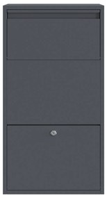 vidaXL Γραμματοκιβώτιο για Πακέτα Ανθρακί 44x22x82 εκ Χάλυβα