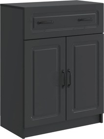 vidaXL Πλαϊνό γραφείο Μαύρο 66 x 34,5 x 87 εκ. Επεξεργασμένο Ξύλο