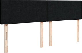 vidaXL Κρεβάτι Boxspring με Στρώμα Μαύρο 160x200 εκ. Υφασμάτινο