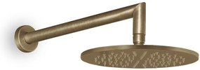 Στρογγυλή κεφαλή ντους με βραχίονα τοίχου Eurorama-Bronze - brushed