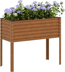vidaXL Γλάστρα Κήπου 100x45x90 εκ. από Ατσάλι με Αντοχή στις Καιρικές Συνθήκες