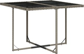 vidaXL Σετ Τραπεζαρίας Κήπου 9 τεμ. Γκρι Συνθ. Ρατάν με Μαξιλάρια