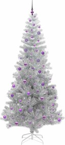 vidaXL Χριστουγεννιάτικο Δέντρο Ασημί 240 cm PET