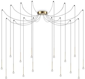 Φωτιστικό Οροφής Κρεμαστό Lucciola 284019 20x543,5cm LED 16W 3000K 1500Lm Brass Ideal Lux