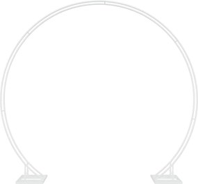 vidaXL Αψίδα Γάμου Λευκό 220 x 45 x 200 εκ. Ατσάλι